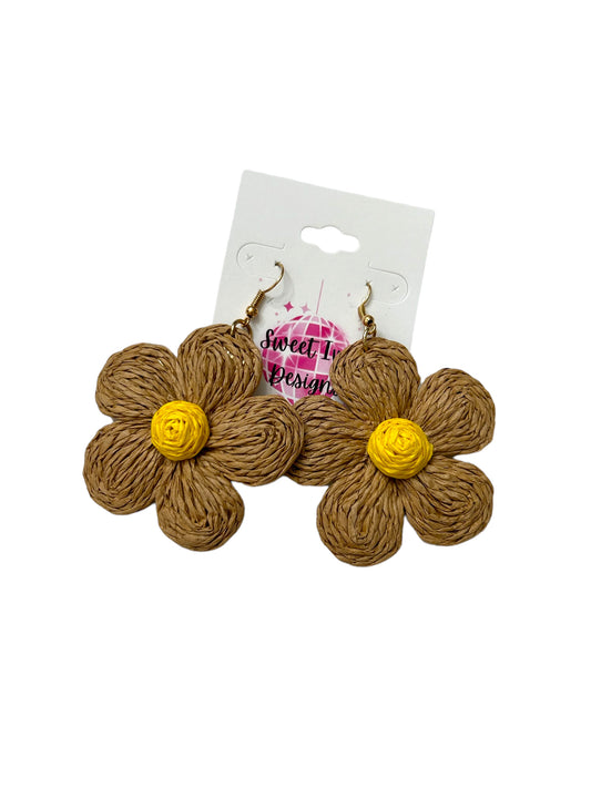 Braided Flower Earrings