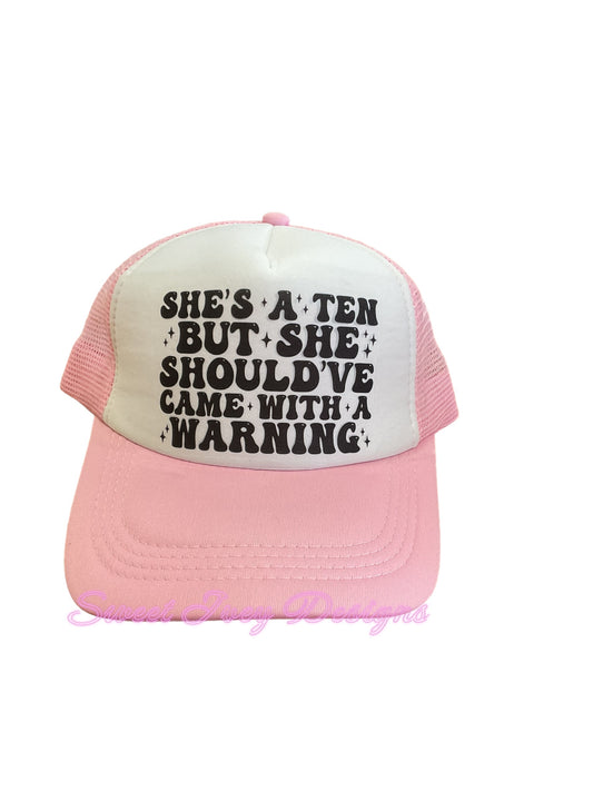 Warning Trucker Hat